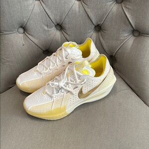 Nike Women's or Men’s White and Yellow Sneakers Jordan Poole X Nike GT Cut 3 PE